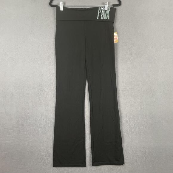 Victoria's Secret Pink Yoga Pants Womens Small Chicago Sequin Boot Cut Limited - Picture 1 of 16